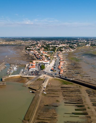 Aerial view of the Chapus point in Charente Maritime